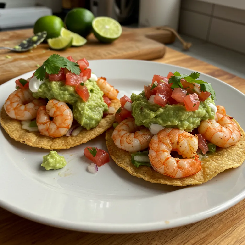 Easy Summer Shrimp Tostadas with Guac & Fresh Salsa: Ultimate Fresh Mexican Perfection - tertiary view